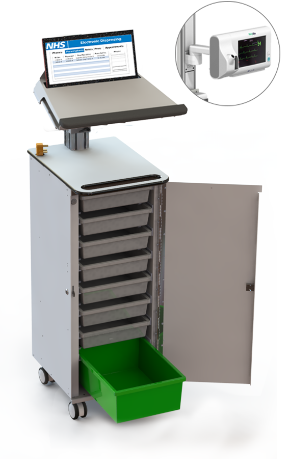 Vital Signs Cart Hygia MedStore Laptop Vital Signs Cart Parity