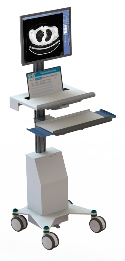Laptop Carts Parity Medical Hygia Vha Laptop Cart With External Display