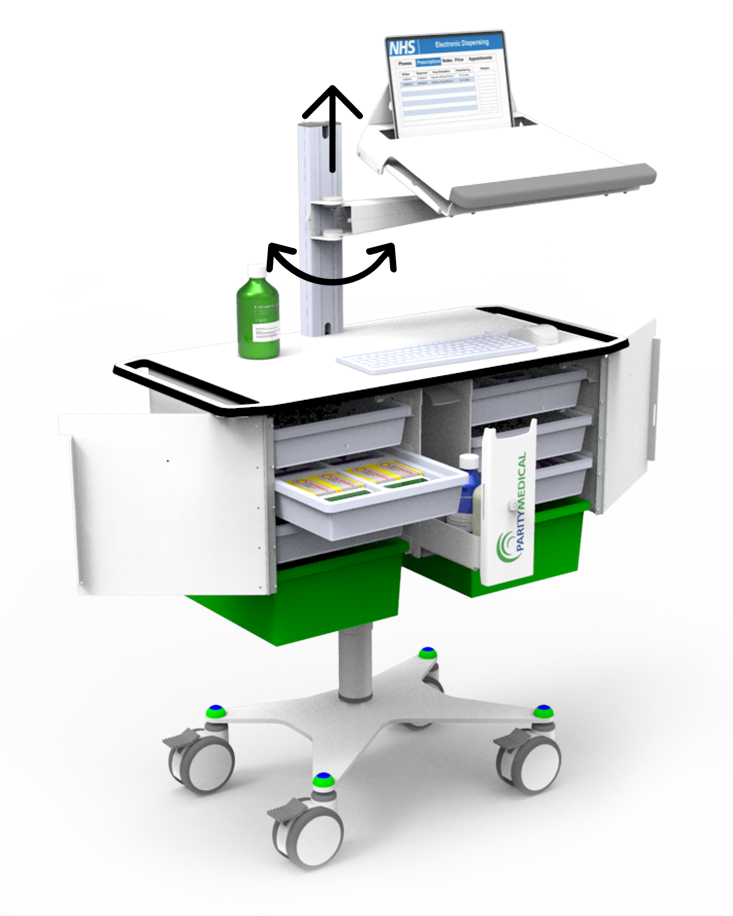 MedRound Laptop Cart Parity Medical