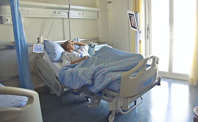 Isolated patient with Virtual Visit Cart