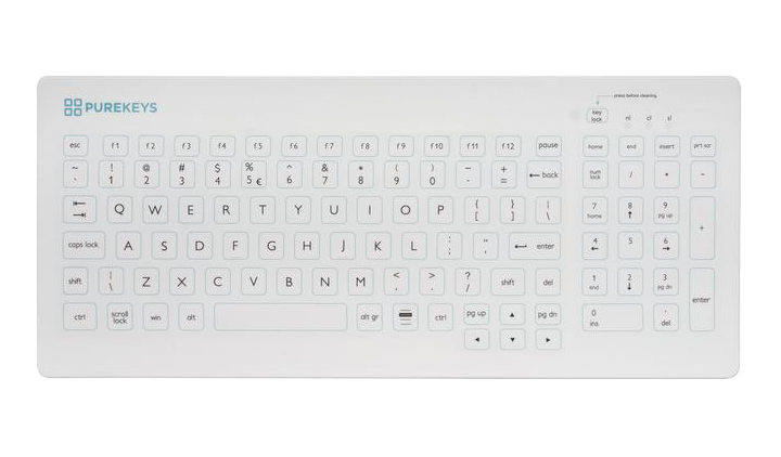Purekeys Wireless Compact Medical Keyboard