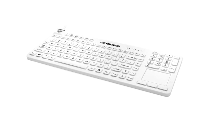 Man & Machine Really Cool Touch Keyboard White - Angled