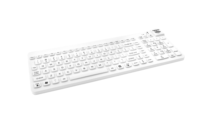 Man & Machine Really Cool Keyboard White - Angled