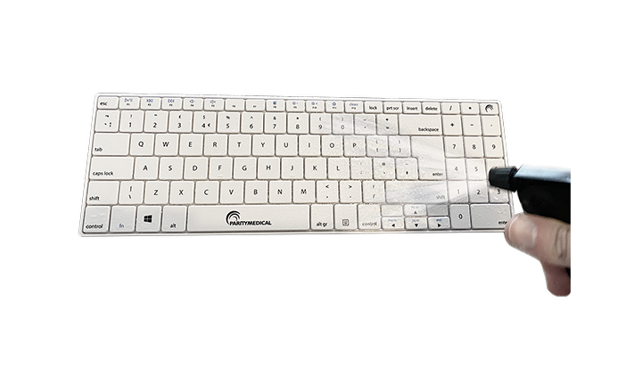 QuickClean IP65 Keyboard Spray Clean