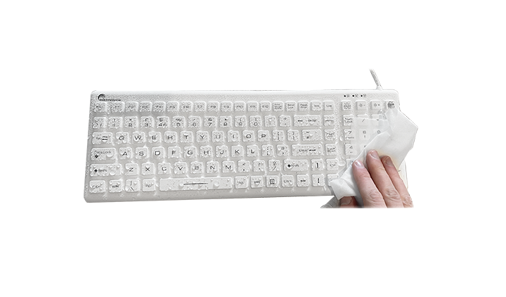 QuickClean IP68 Keyboard Wipe Clean