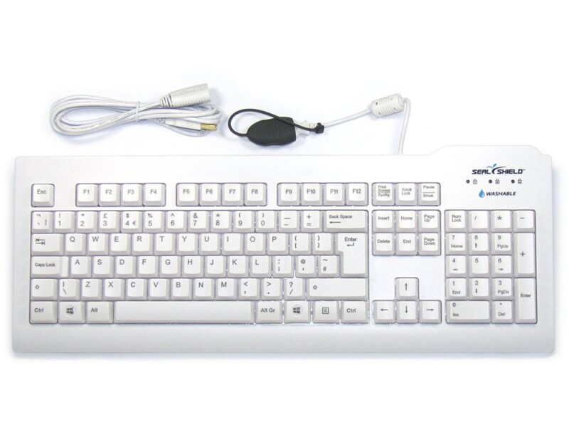 Seal Shield - White silver seal keyboard